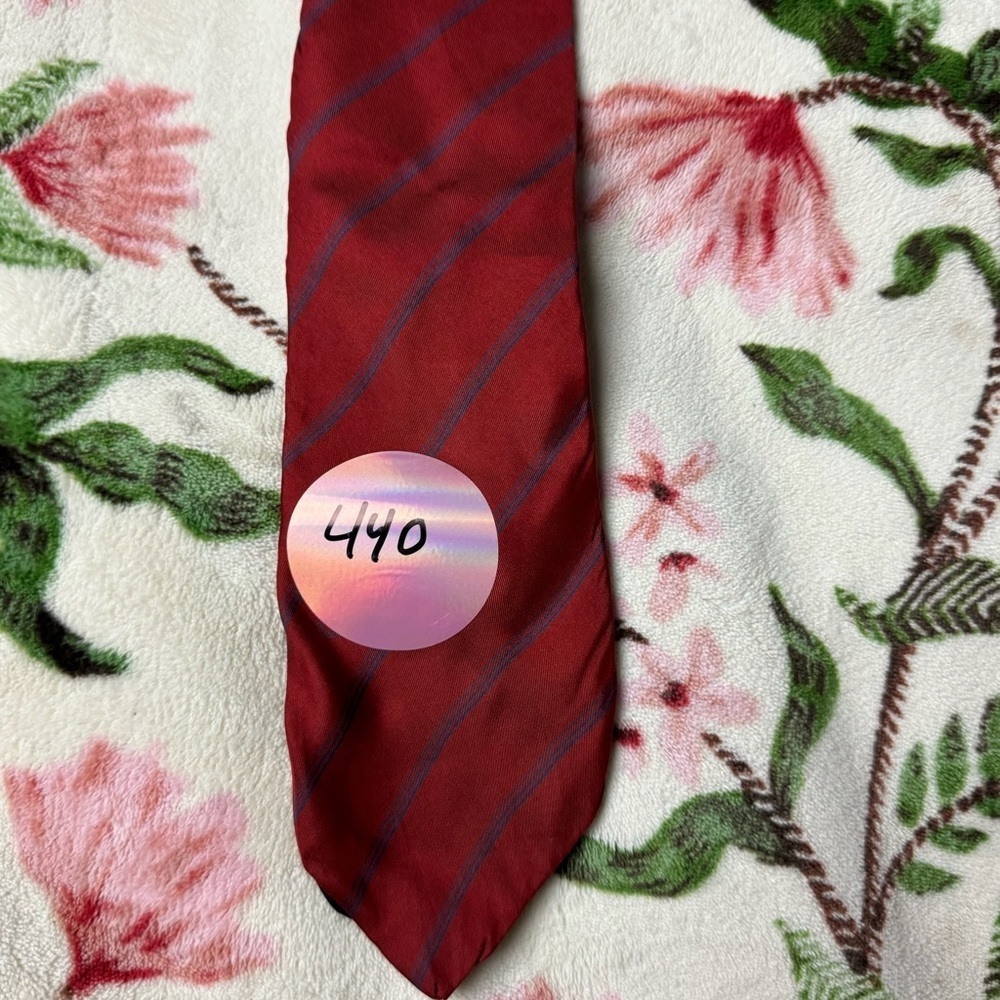 Valentino Red and Blue Striped Tie